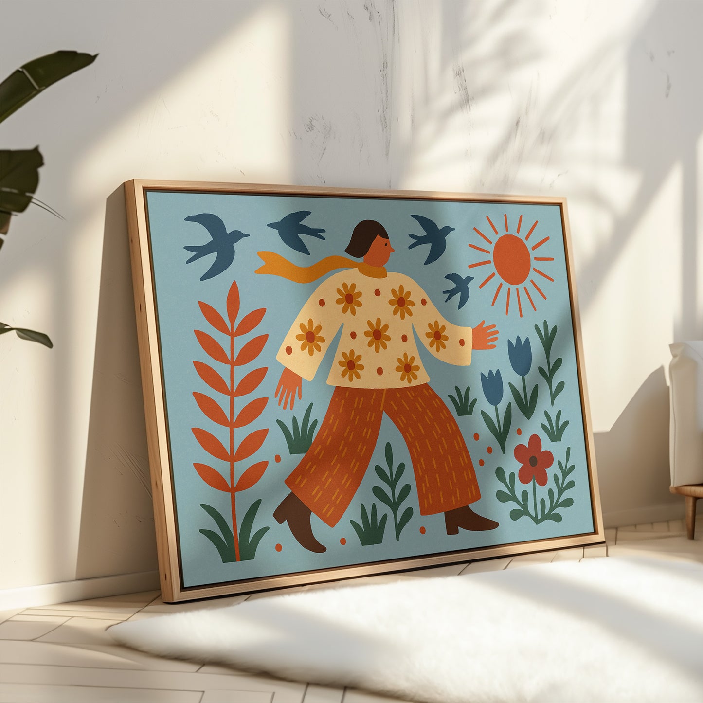 Sunlit Walk Through Wildflowers