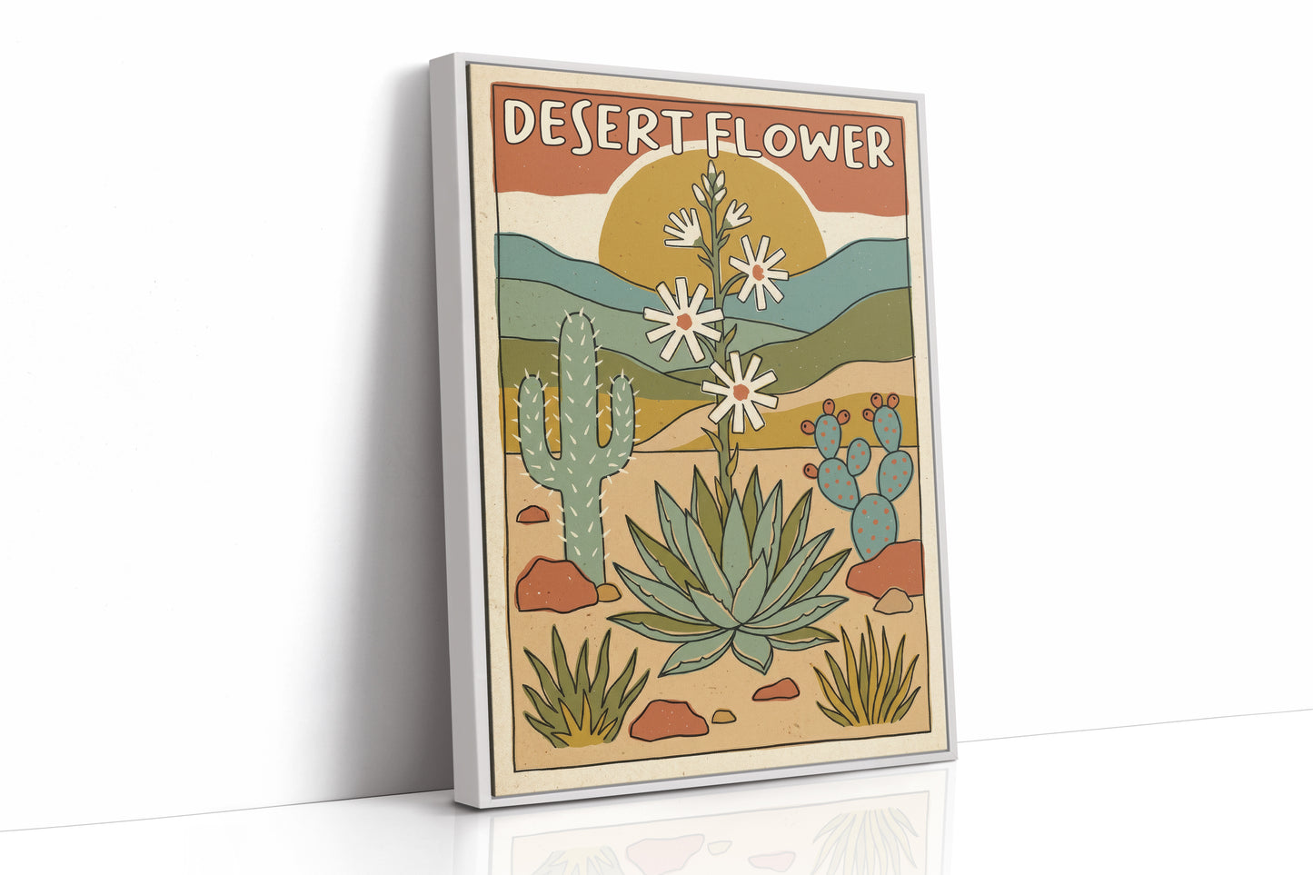 Desert Flower — Vintage Southwest Travel Poster