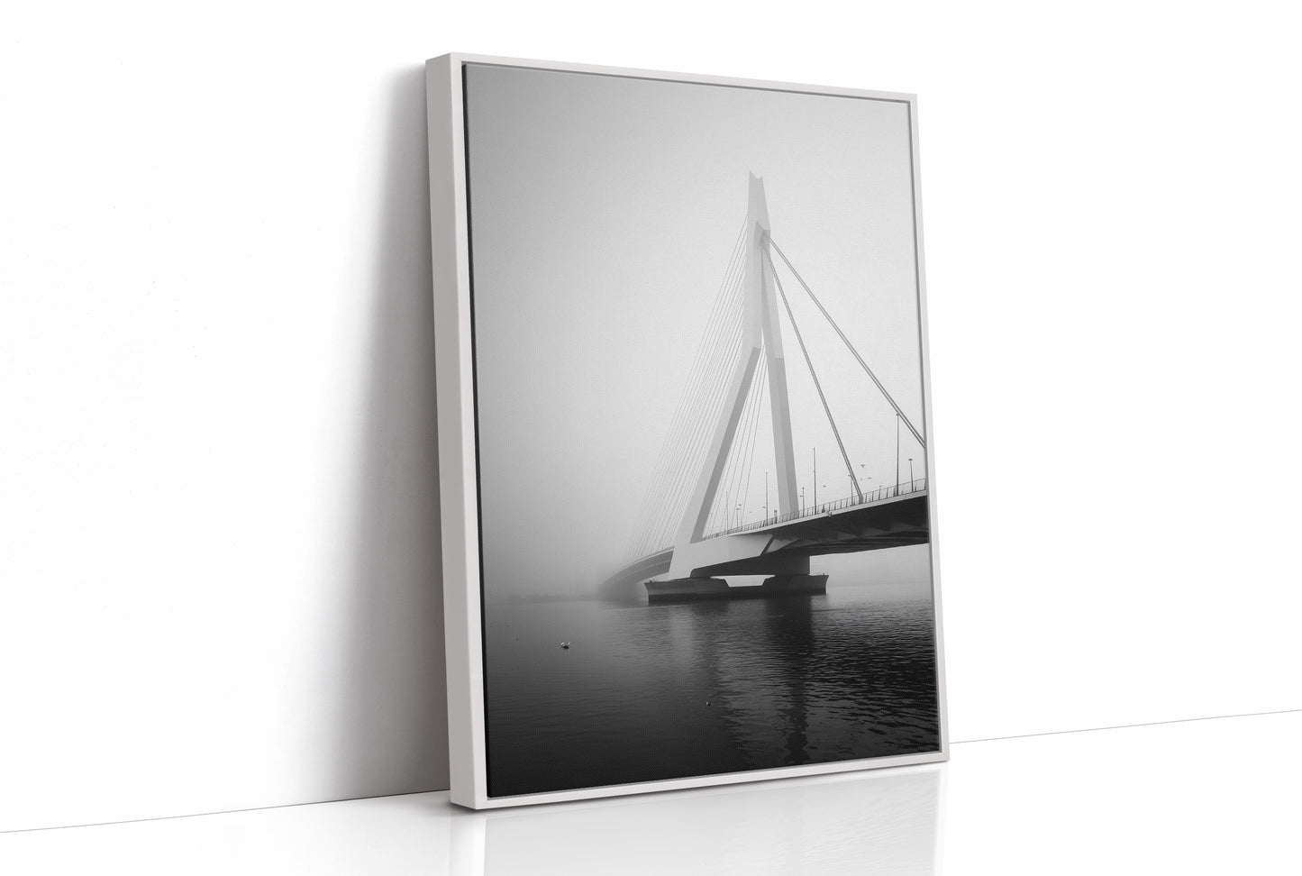 Steel Threads Hold Morning Fog