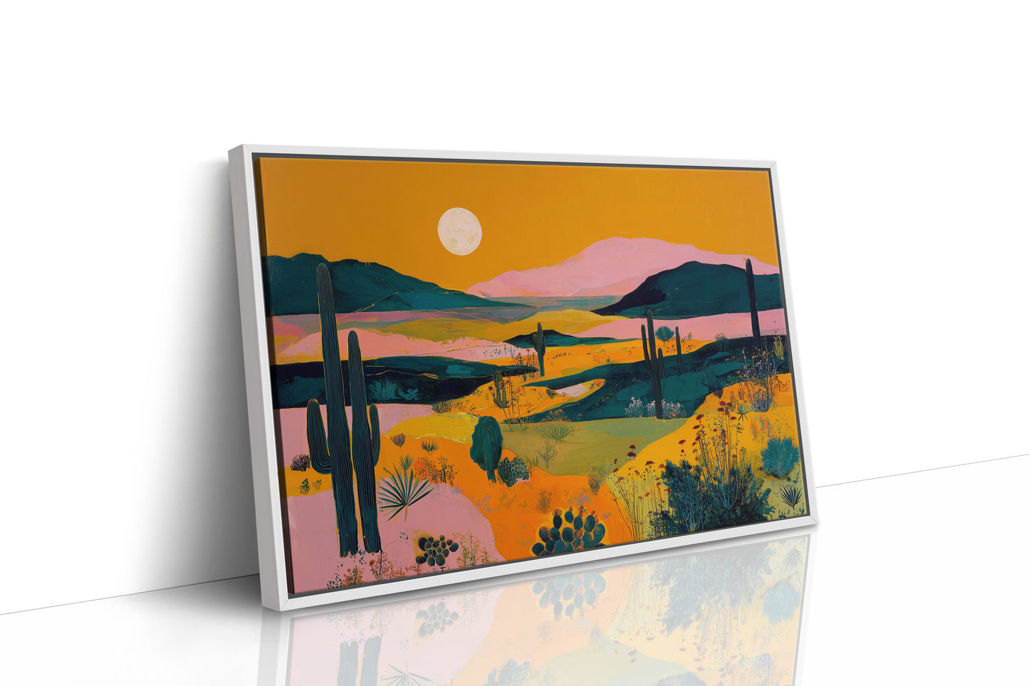 Saguaros Dance Under Honey Skies