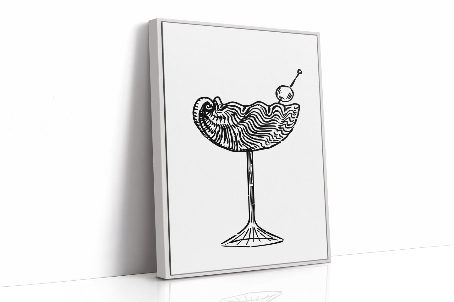 Midnight Martini Draws Wave Lines