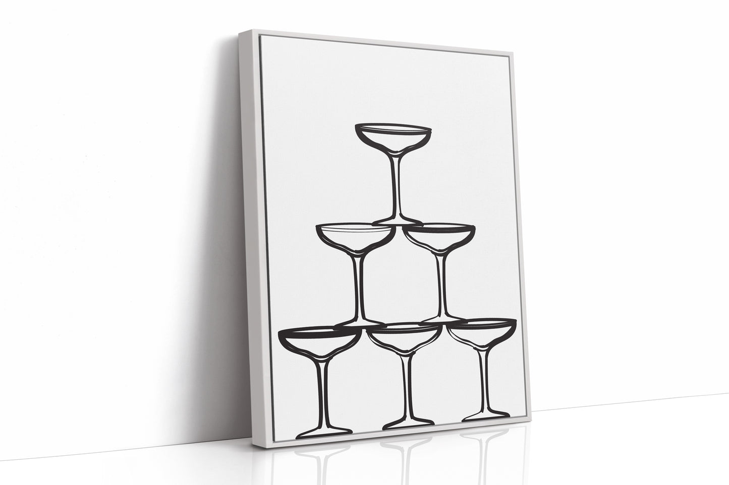 Champagne Tower Draws Midnight Maps