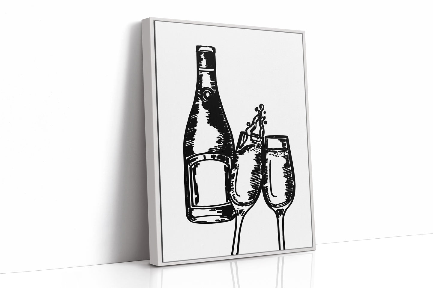 Bubbles Dance Their Midnight Toast