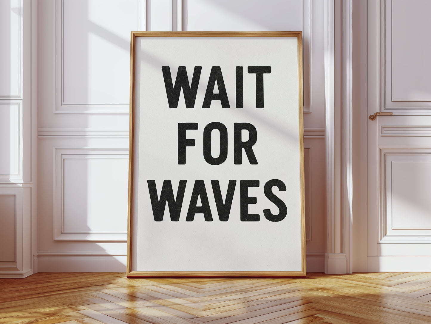 Wait for Waves Typography Print