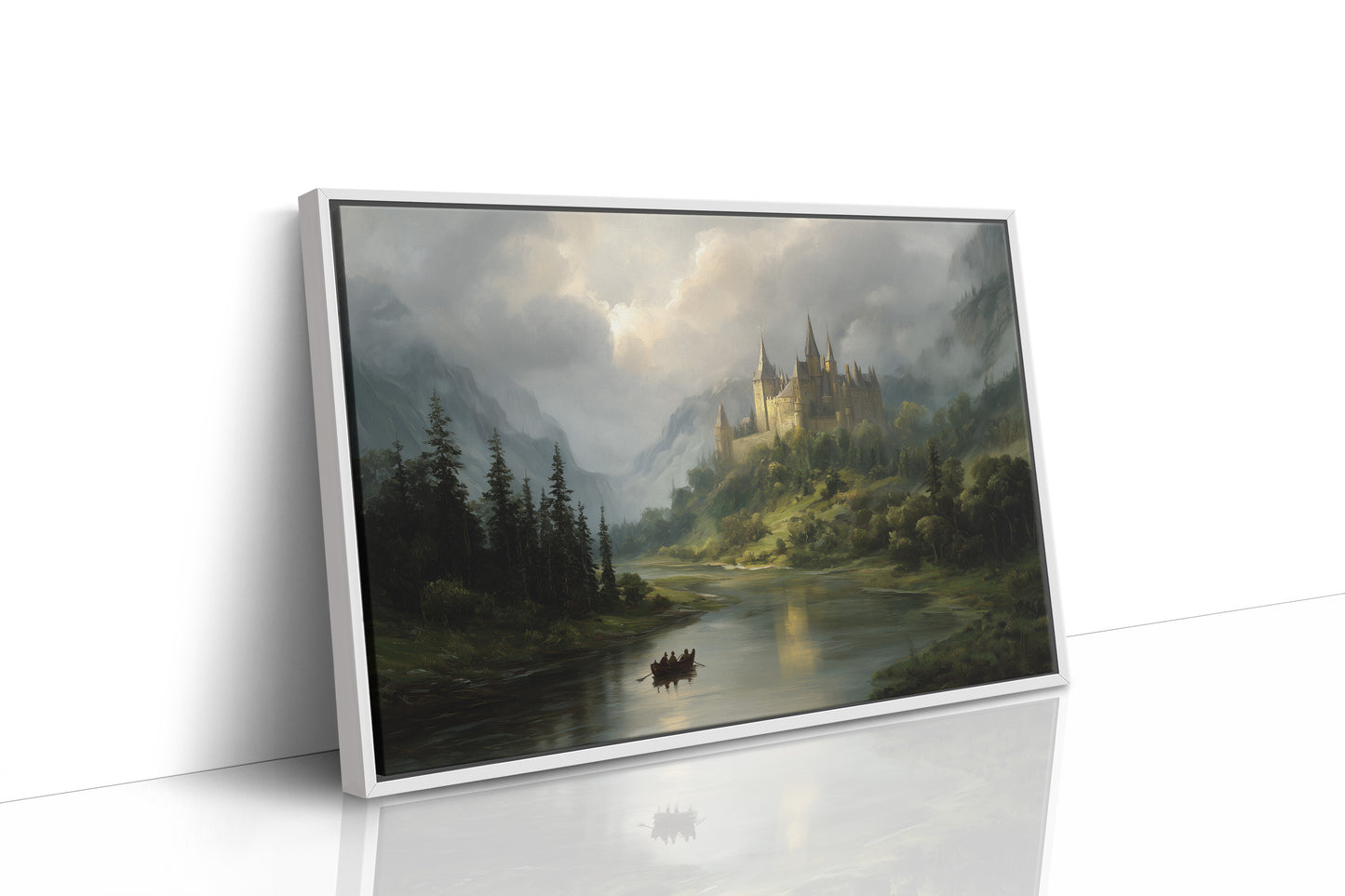 Castle Waters Under Stormy Skies