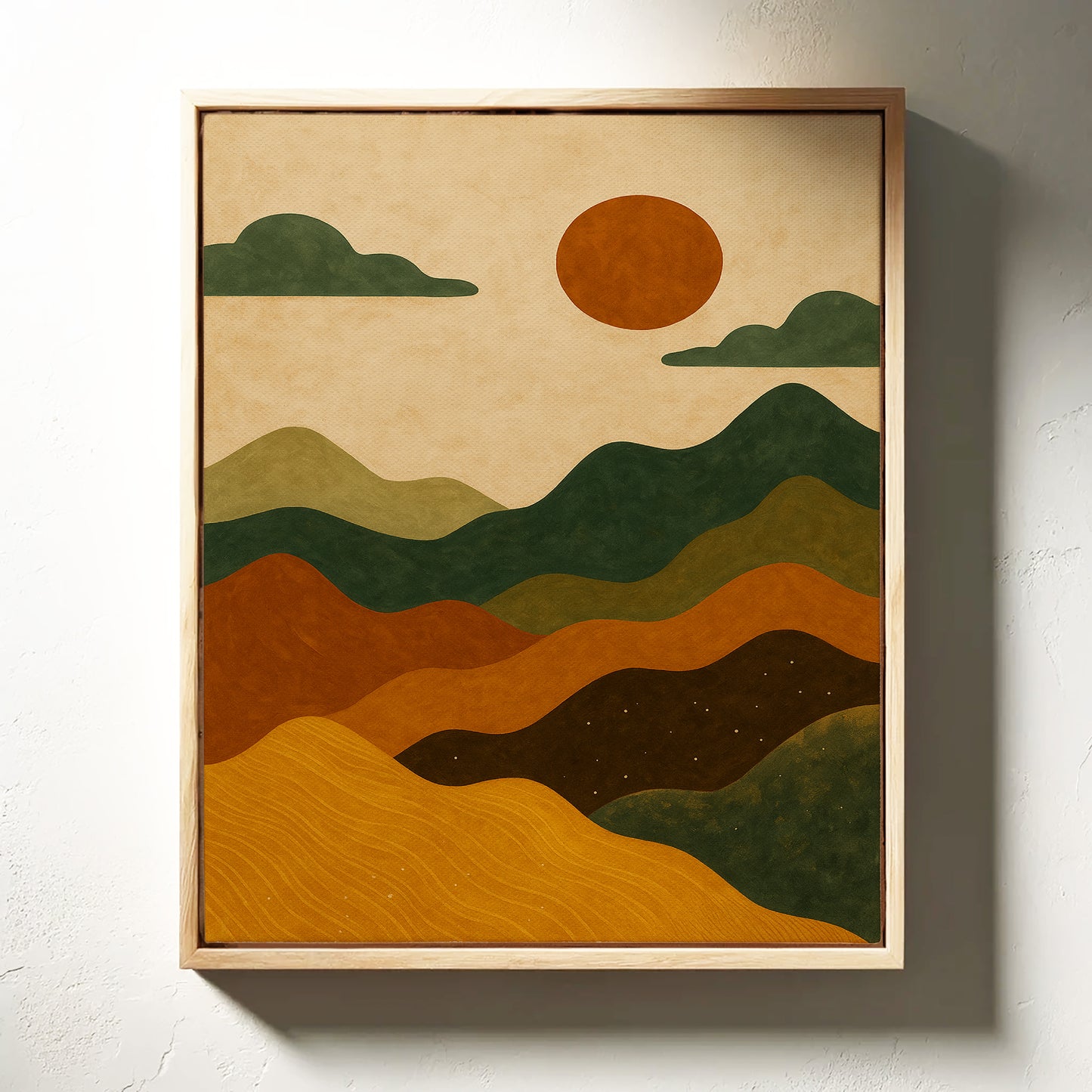 Desert Dunes Under Burnt Sun