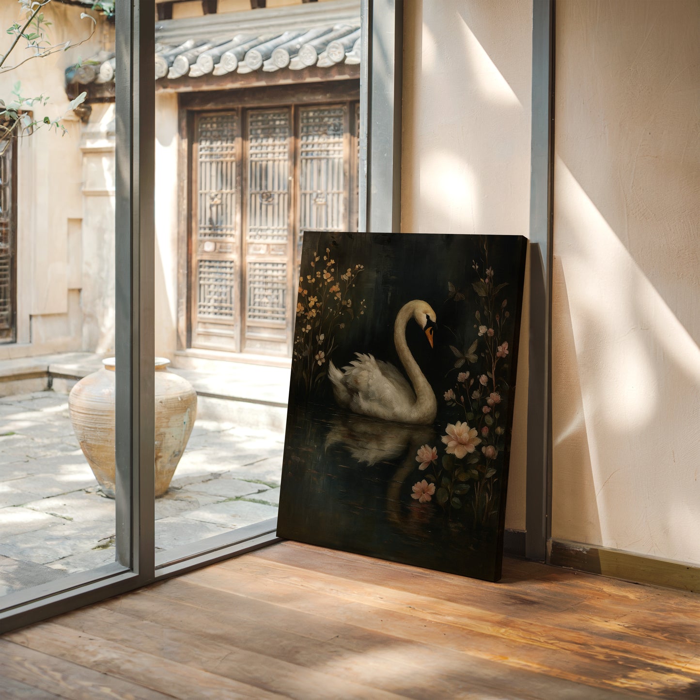 Swan in the Garden of Dusk