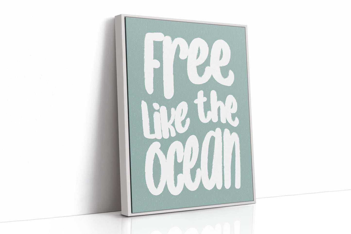 Seafoam Letters Spark Wild Freedom