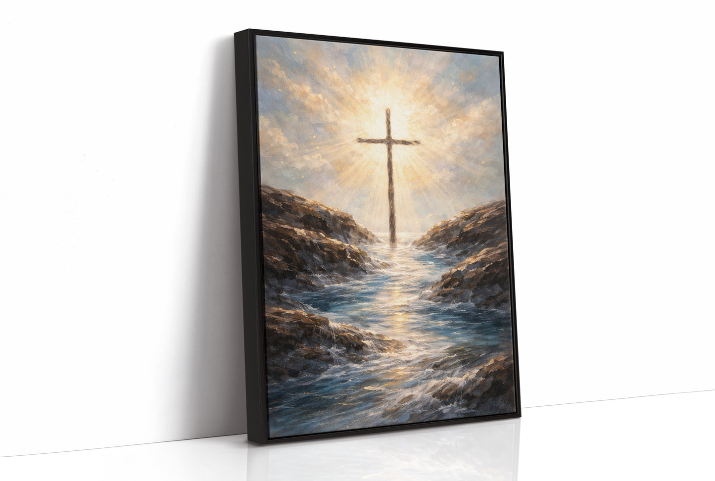 Radiant Faith Between Rocky Shores