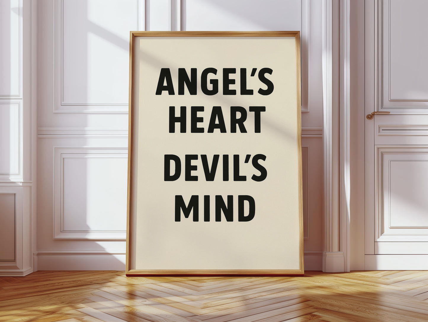 Angel’s Heart Devil’s Mind Typography Print