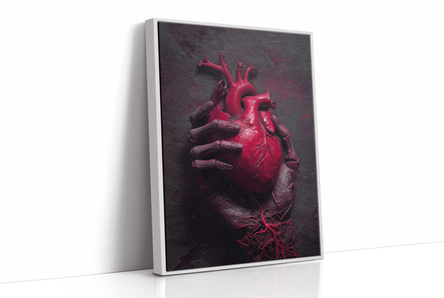 Crimson Pulse Beneath Stone Fingers