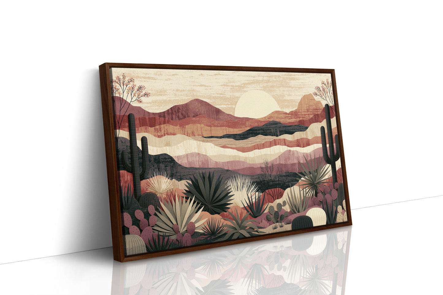 Layered Dusk Over the Desert Garden