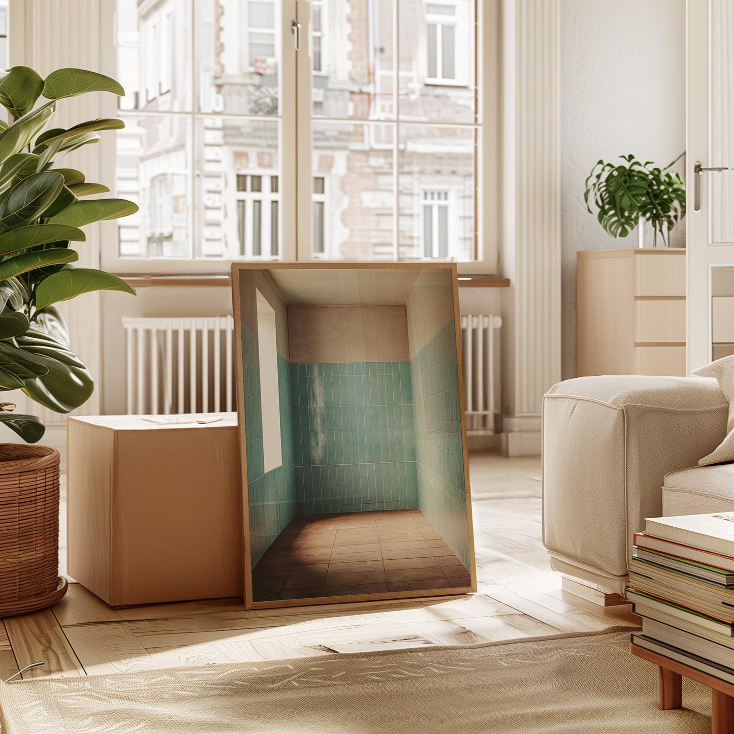 Morning Light Meets Mint Tiles