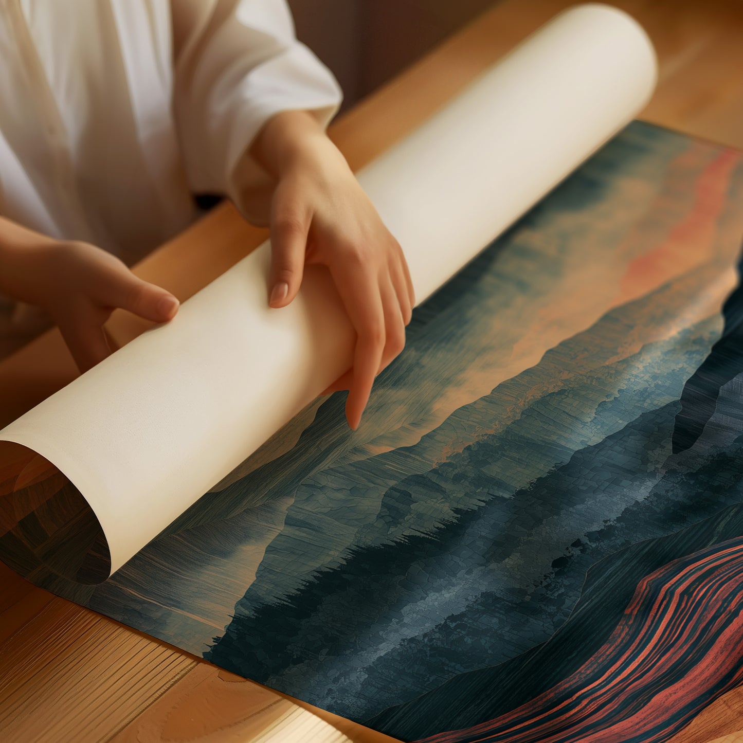 Dusk to Ember in Marquetry