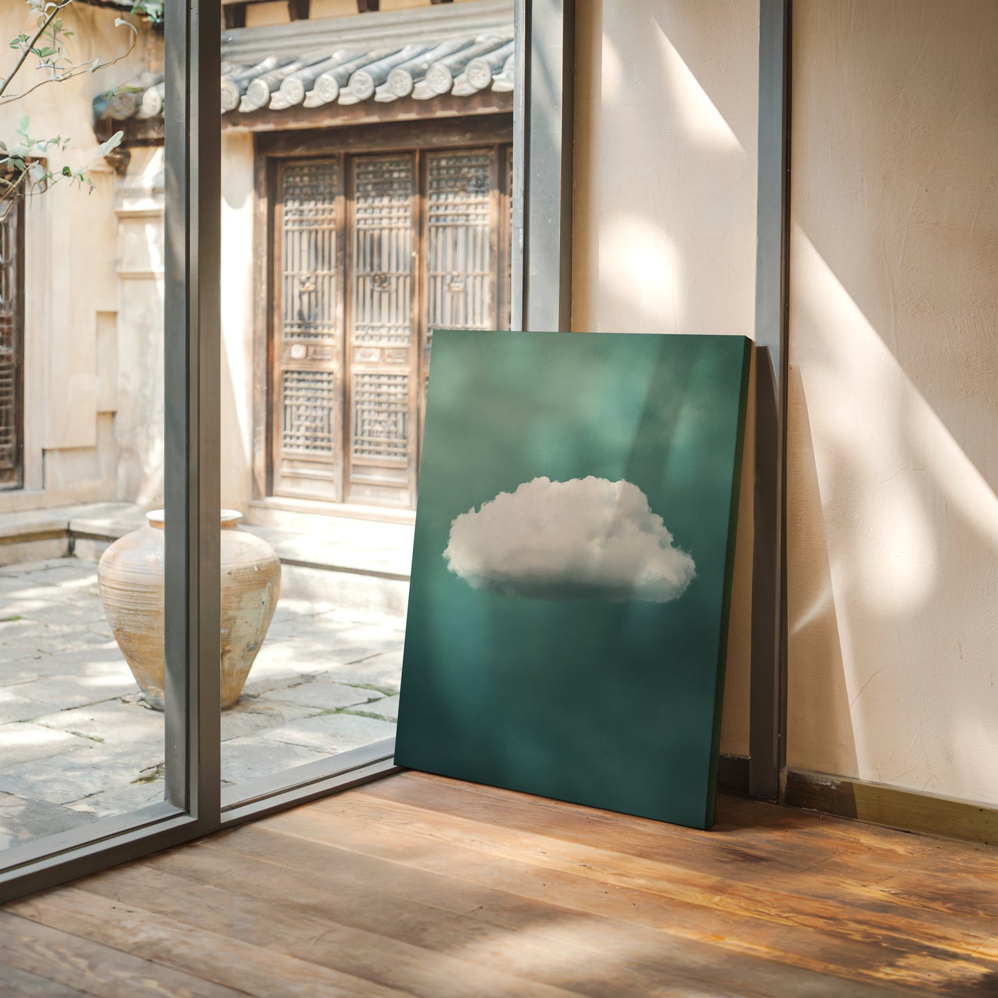 Gentle Cloud over Seafoam Sky