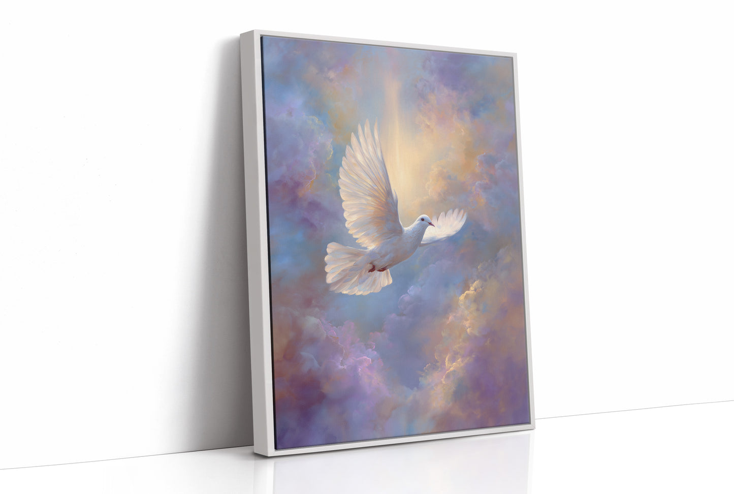 Dove Soars Through Heaven's Glow