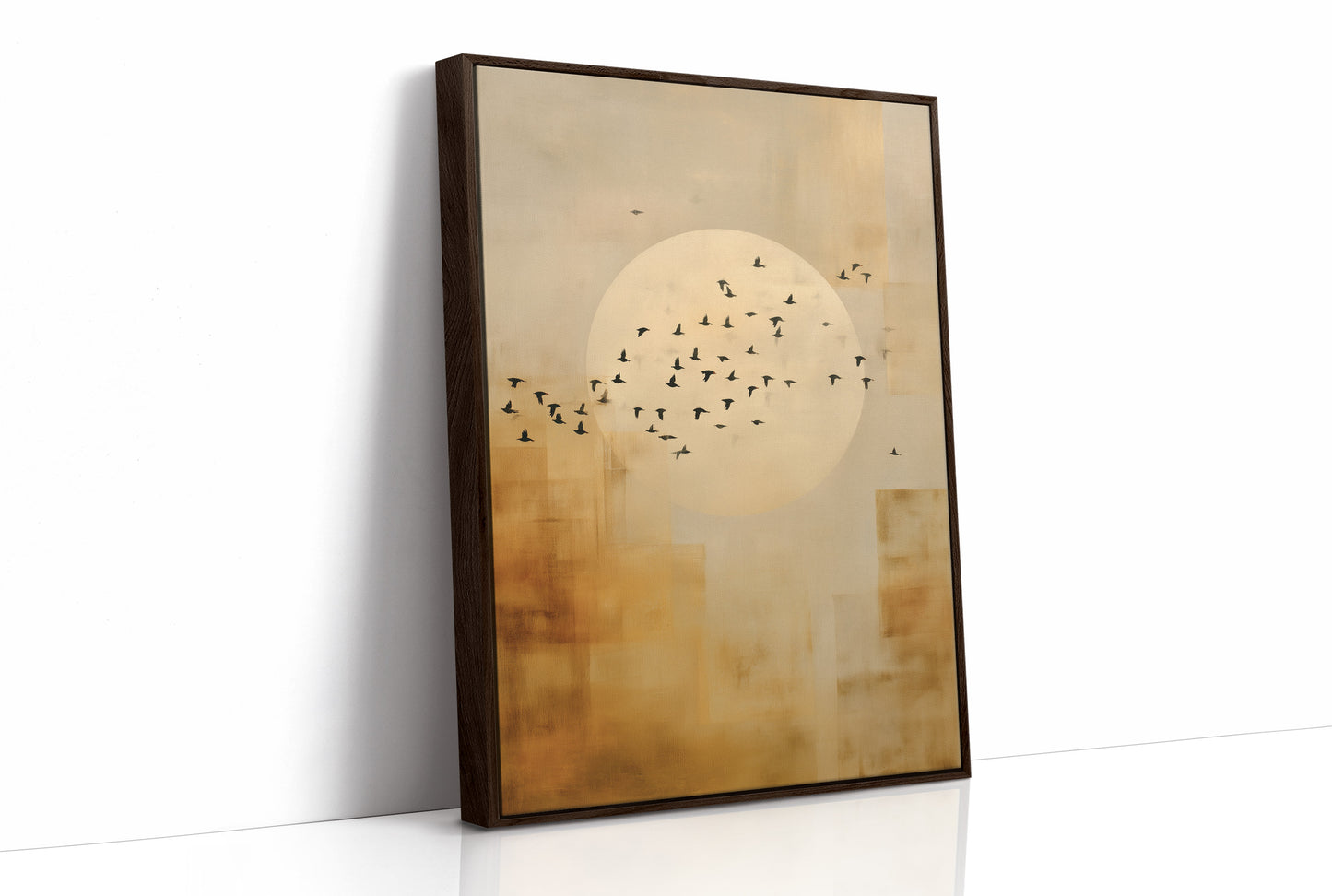 Birds Dance Against Golden Skies