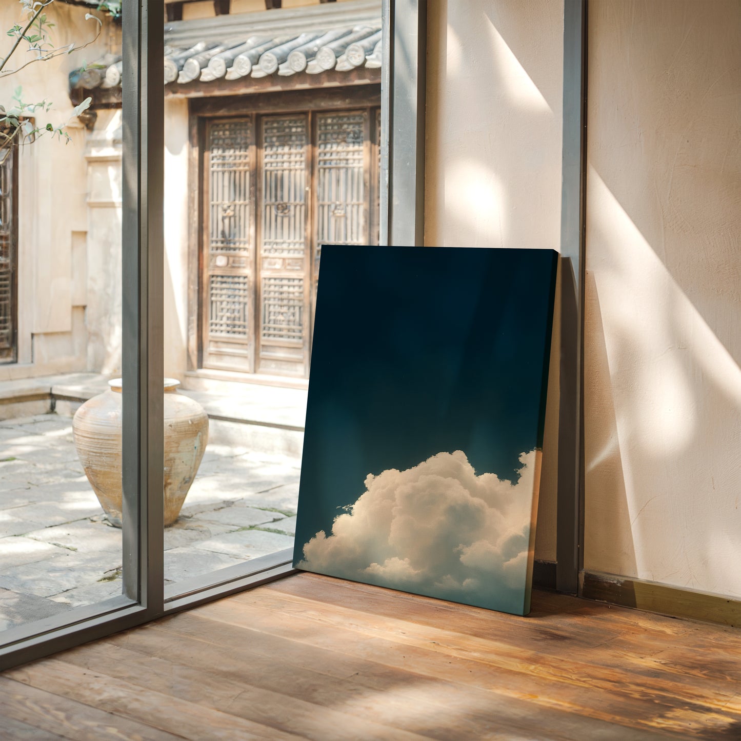 Rising Cloud Beneath Deep Sky