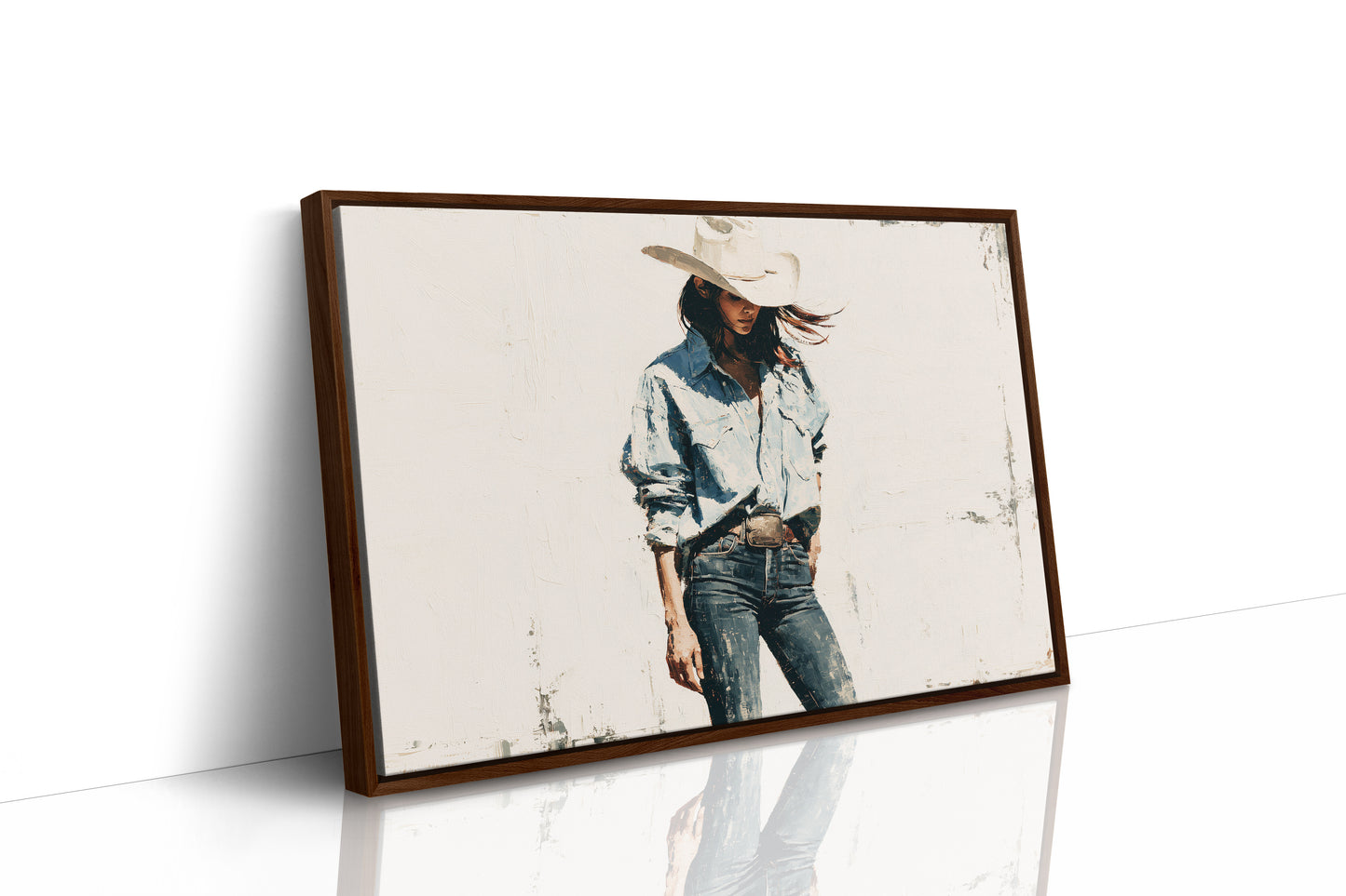 Denim Shirt, White Hat Stance