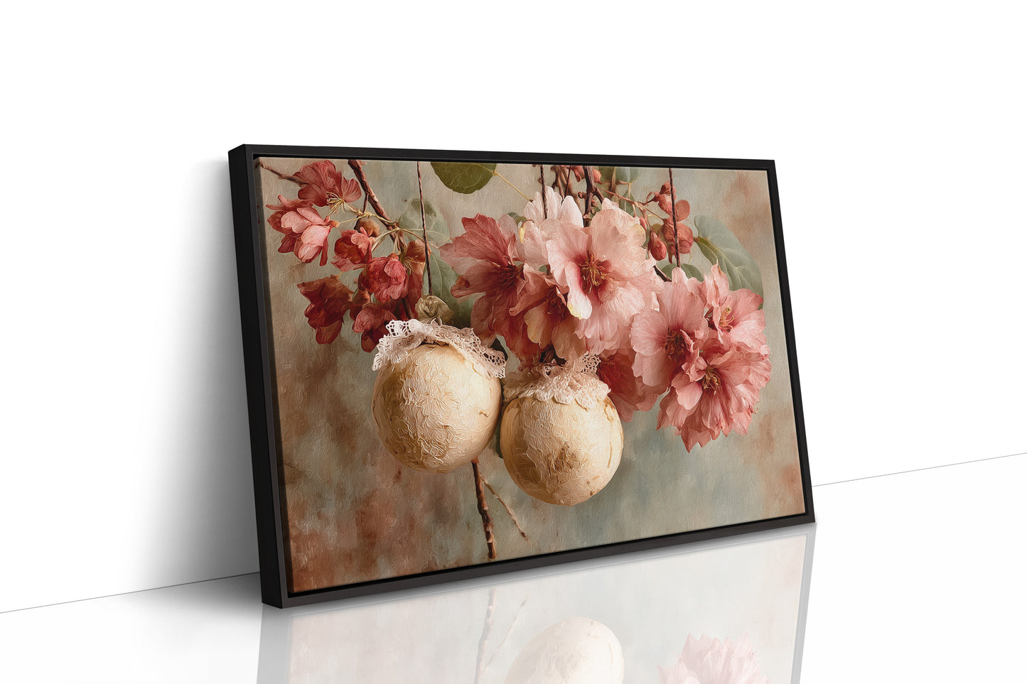 Camellias and Lace-Trimmed Gold