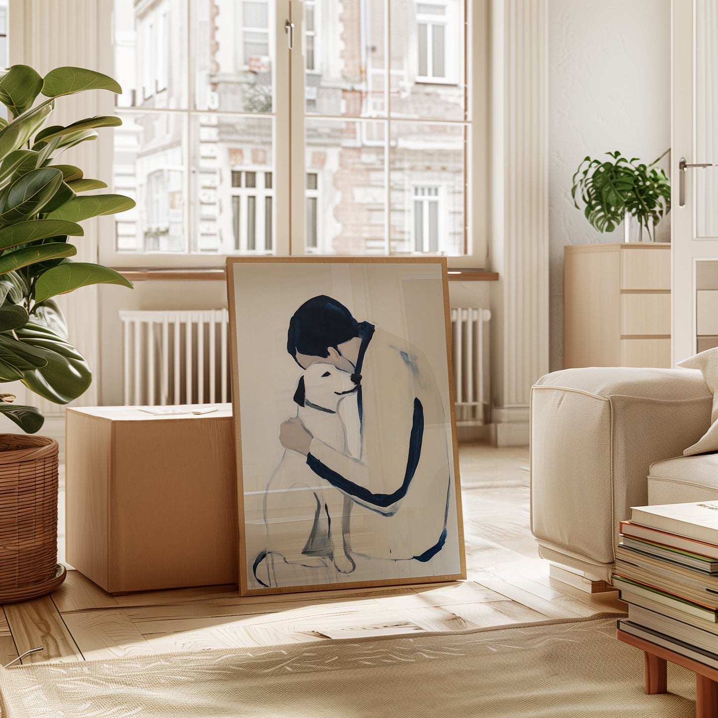 Loyal Hearts In Navy And White