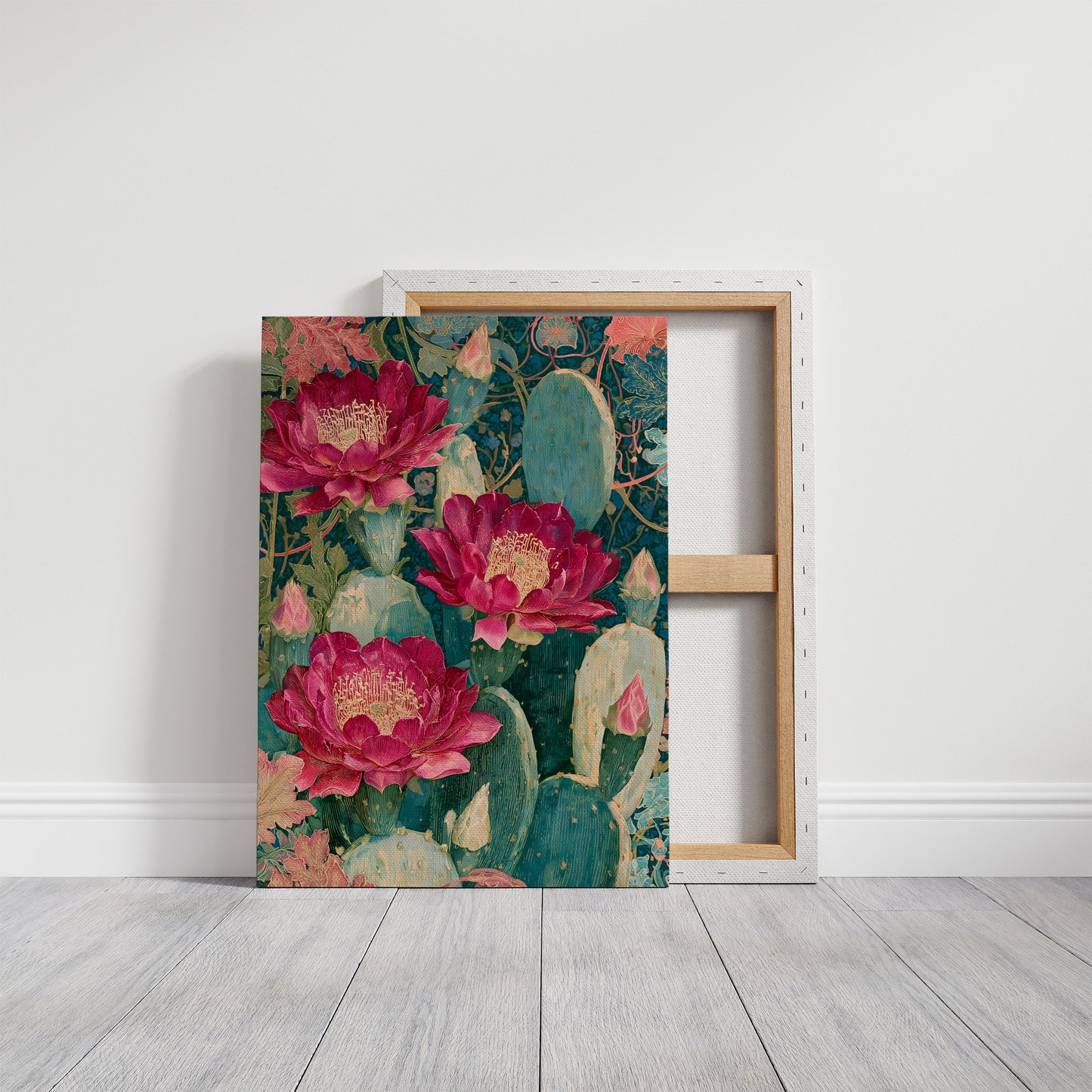 Magenta Cactus Bloom Tapestry