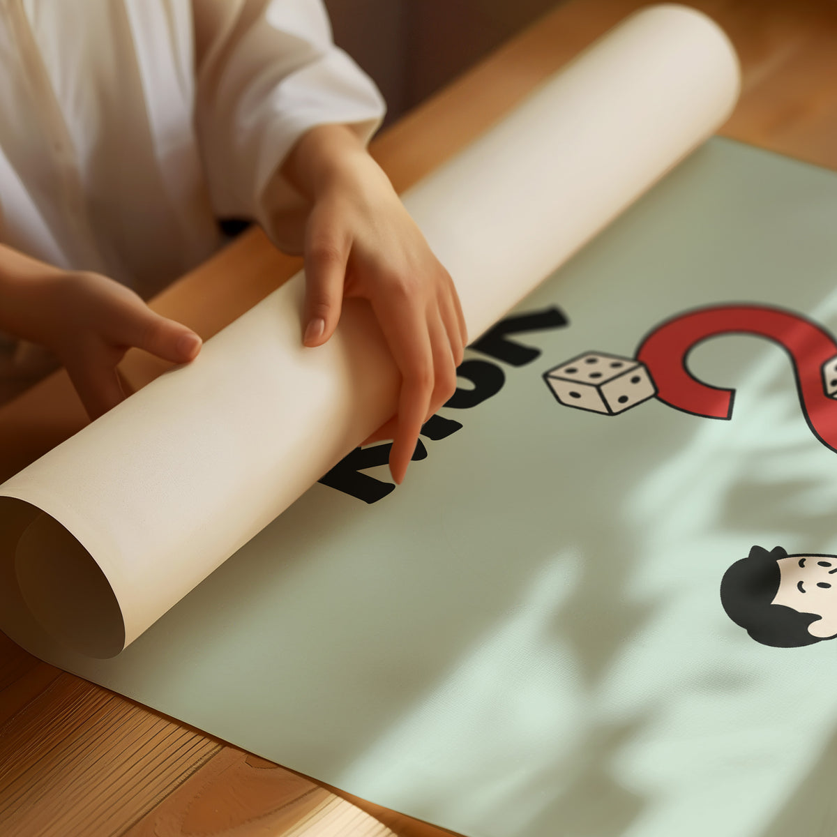 Take the Risk Dice Question Mark Art
