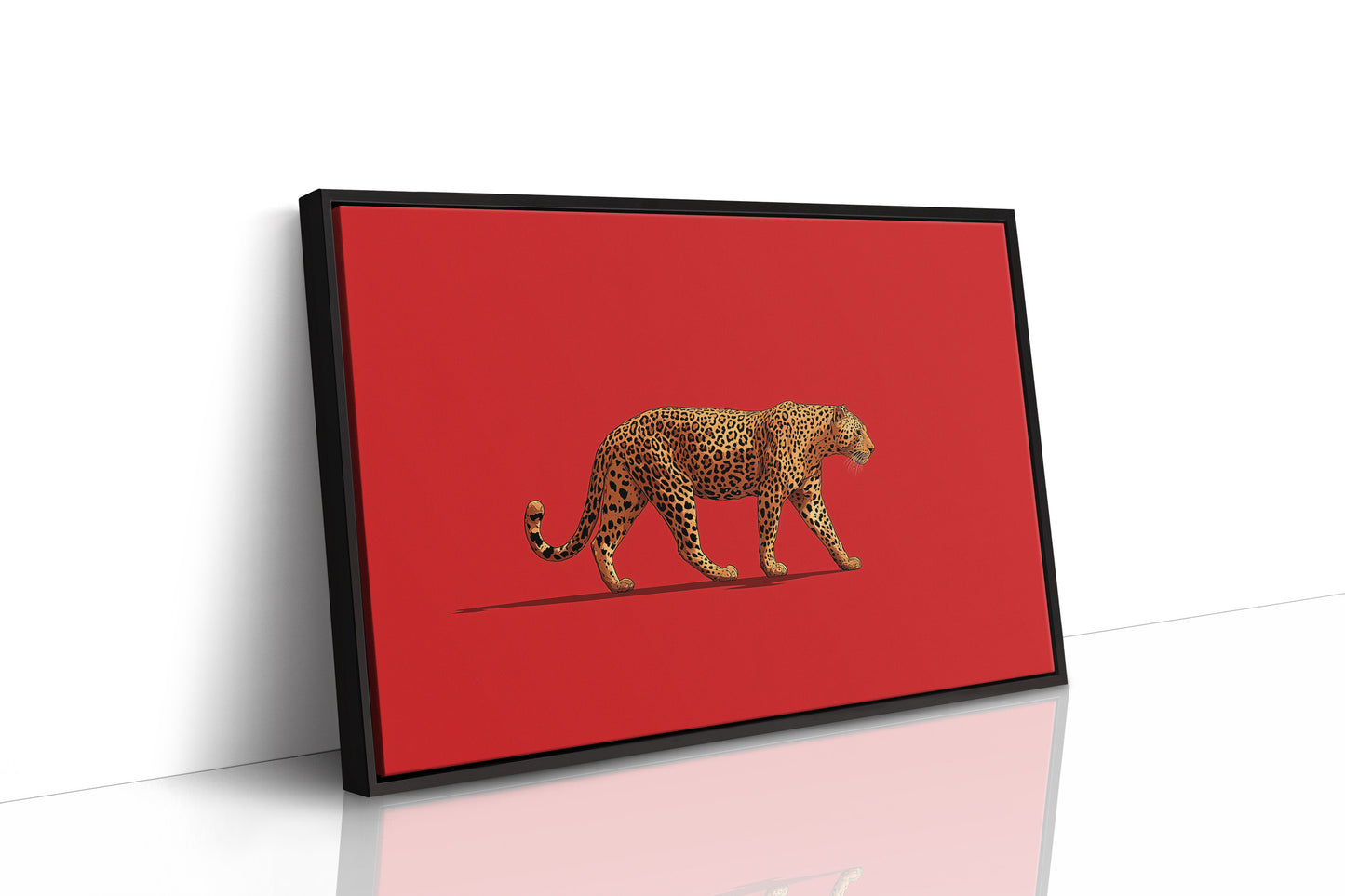 Leopard in Crimson Silence