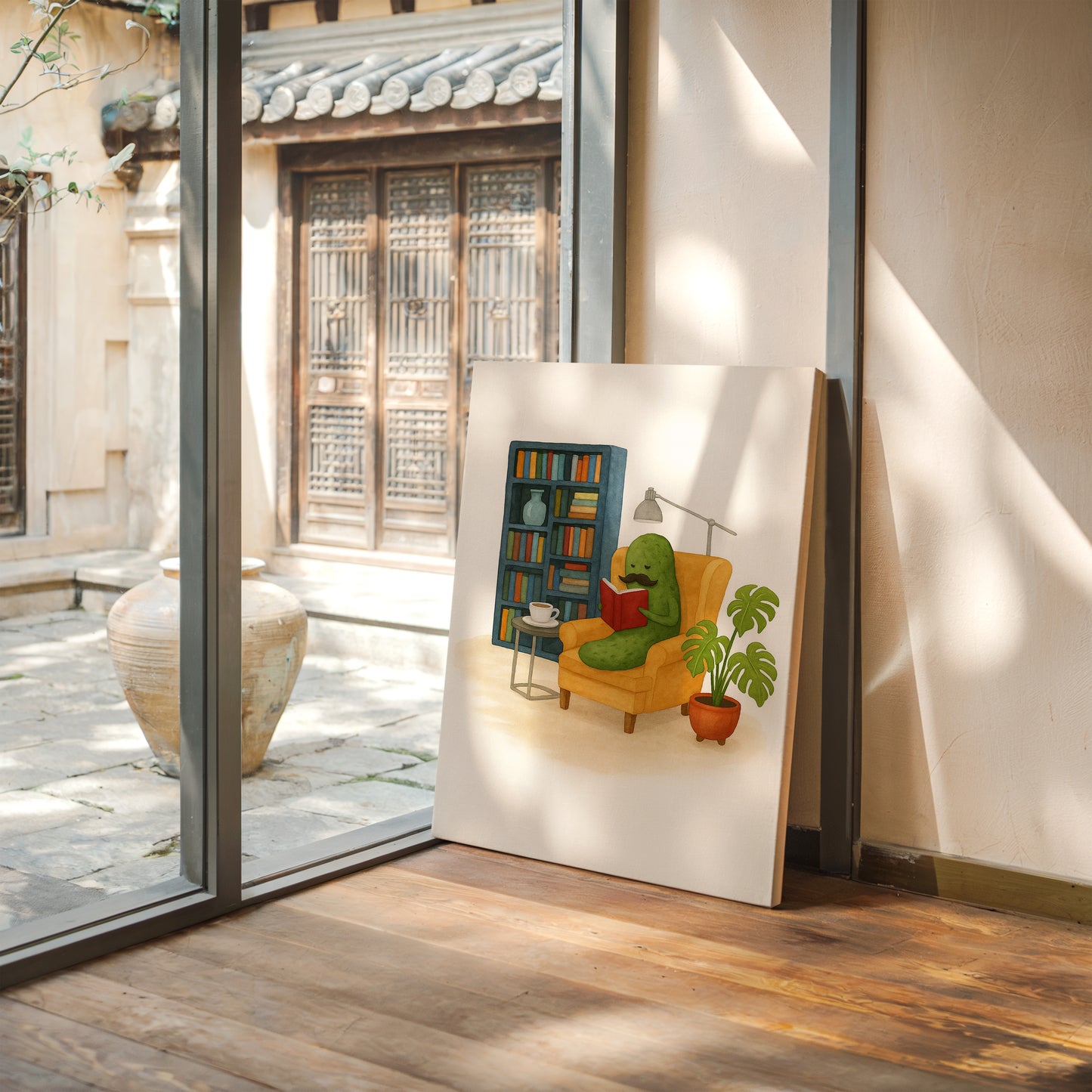 Gentleman Pickle Reading at Home