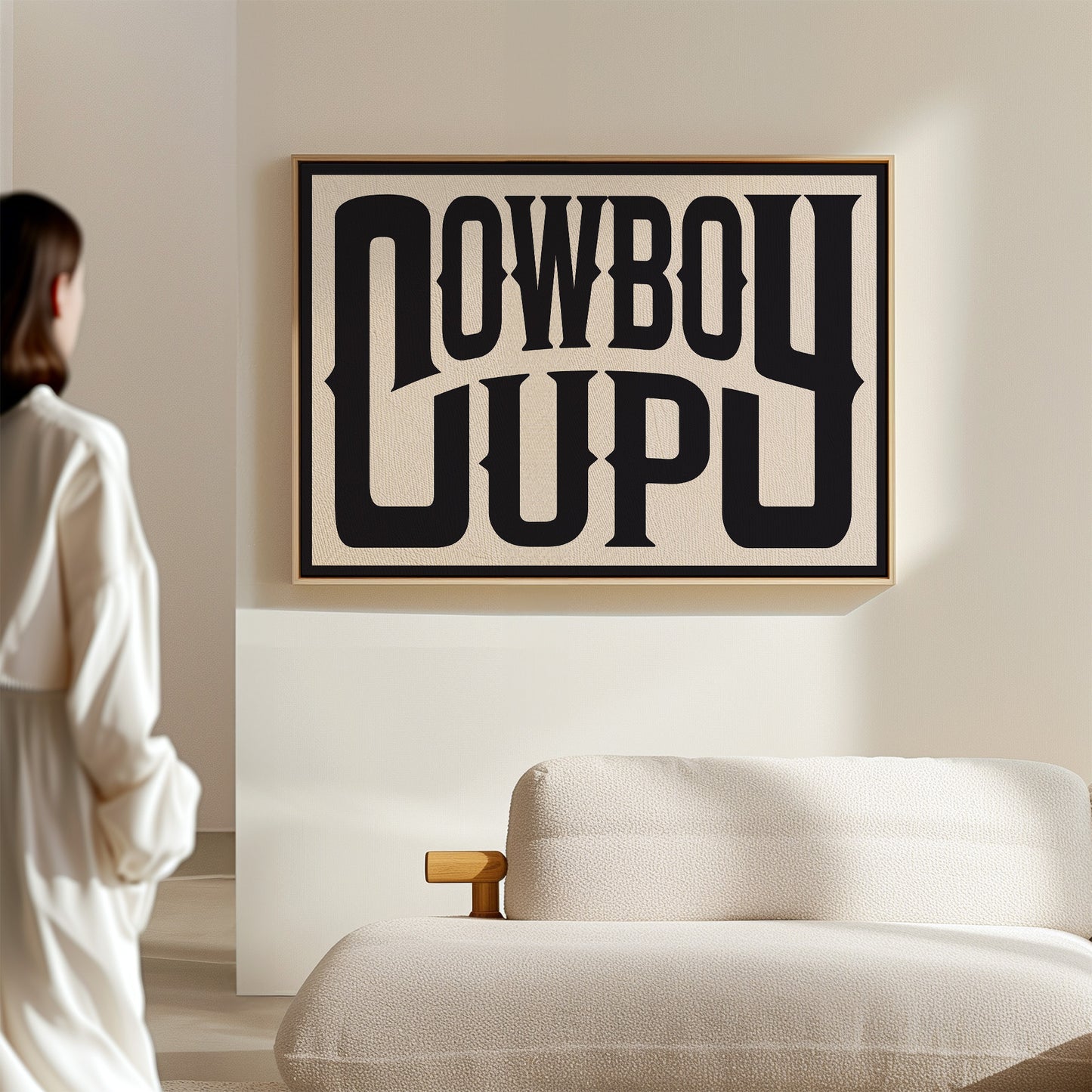Cowboy Up Western Print in Black Ink