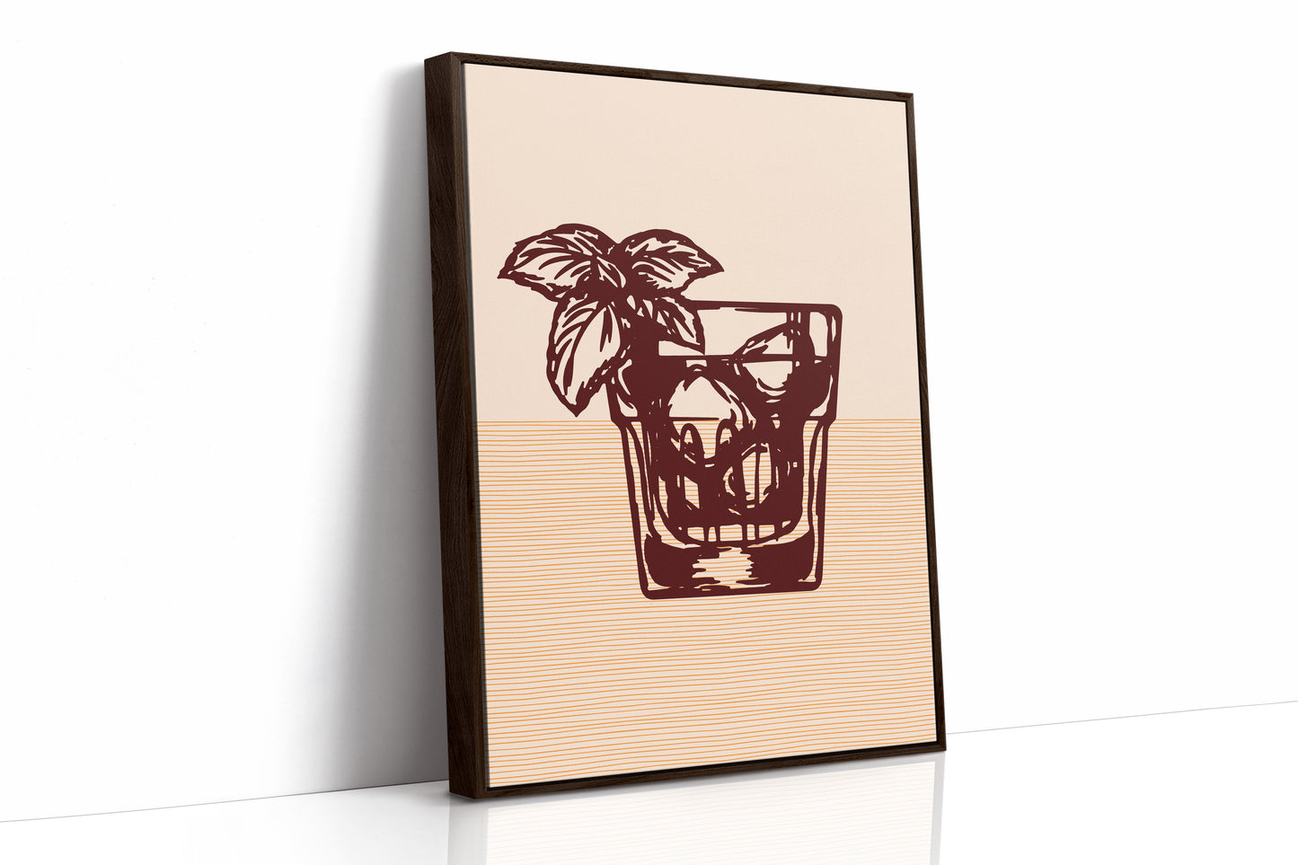 Mint Leaves Dance Above Bourbon