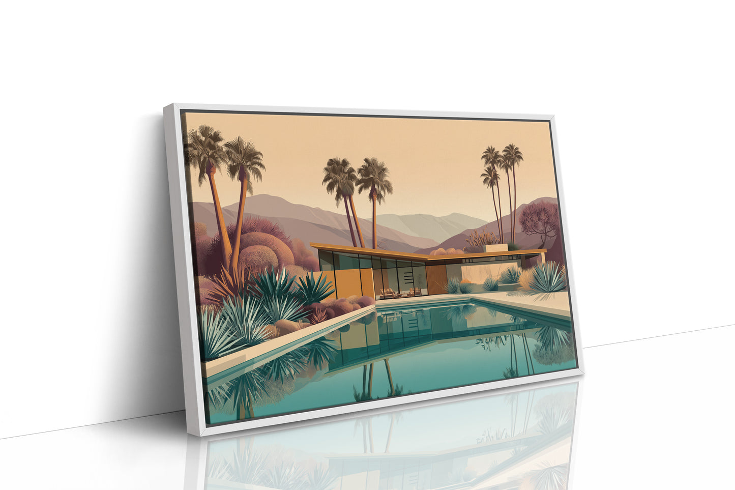 Desert Palms Mirror Modern Serenity
