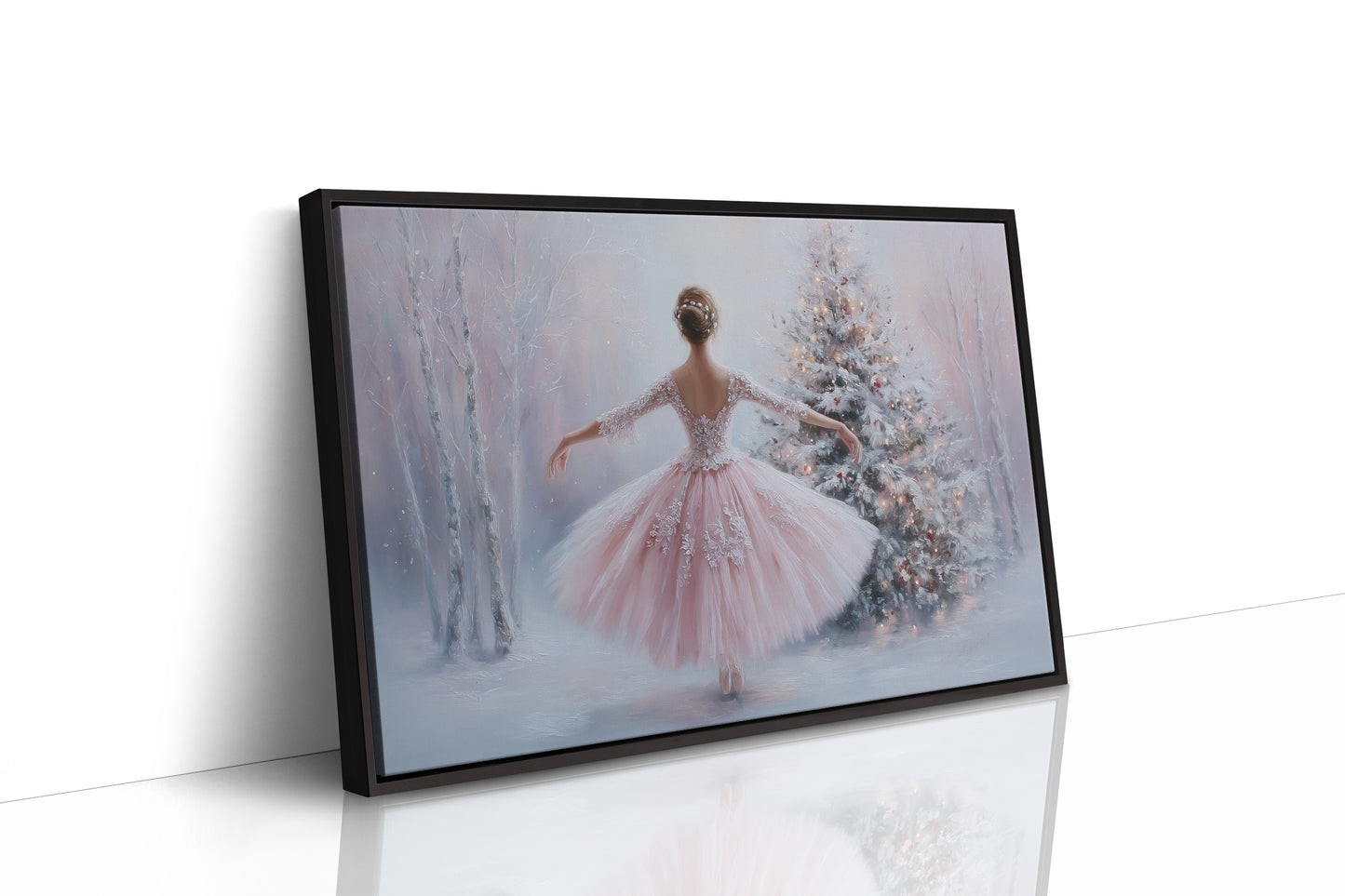 Winter Ballet Beneath Frosted Pines