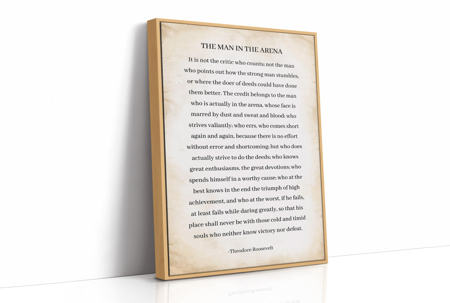 The Man In The Arena Roosevelt Quote