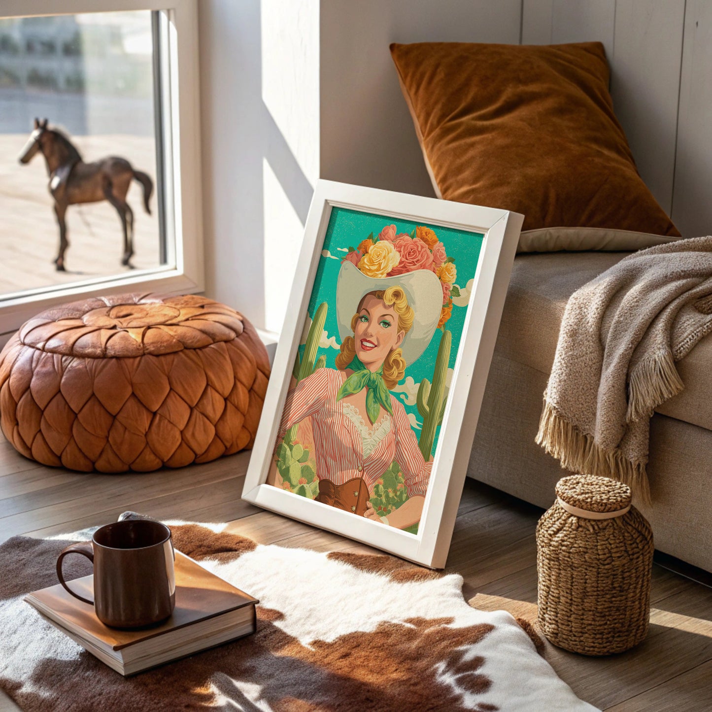 Desert Roses Bloom In Turquoise