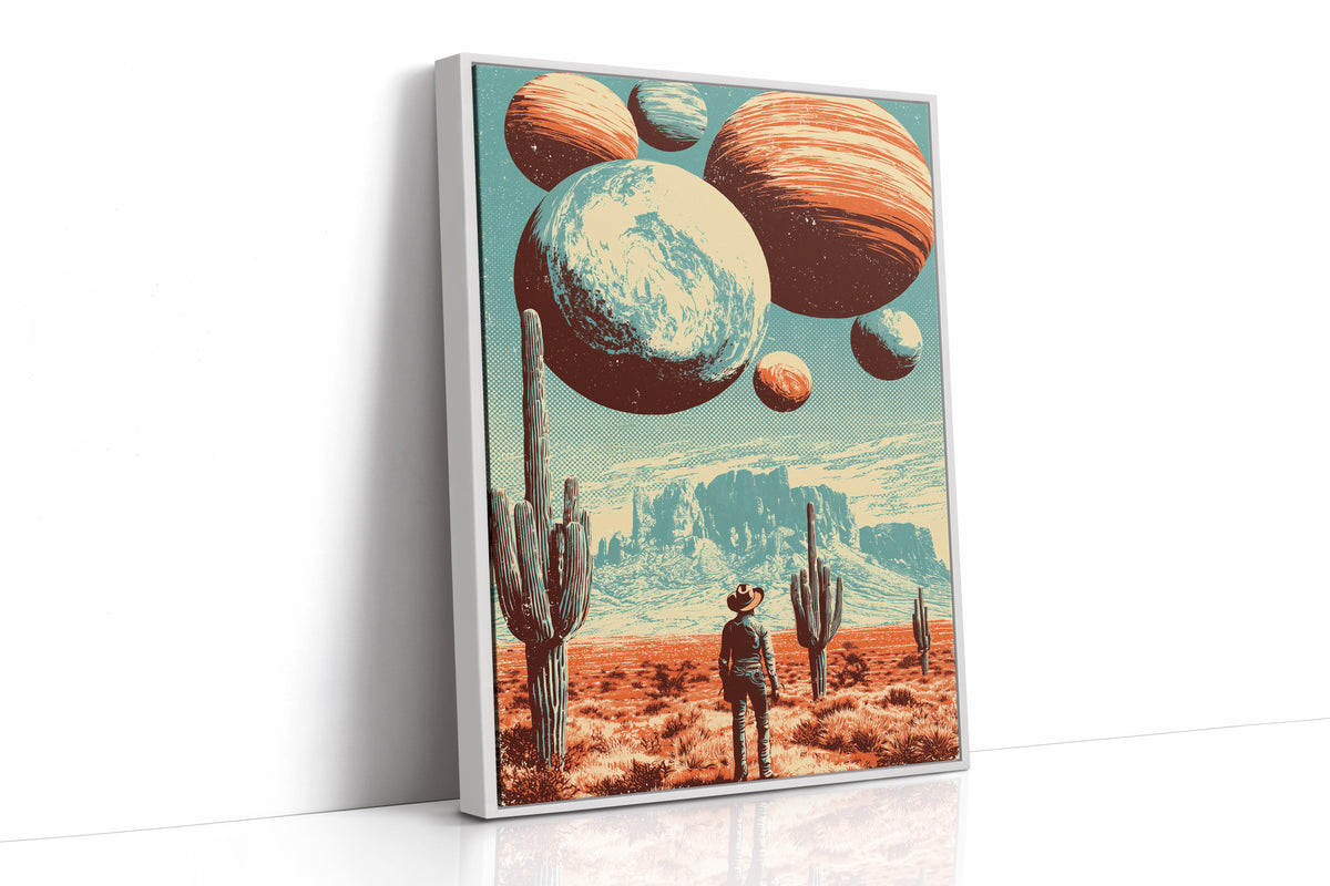 Cowboy Under a Sky of Alien Moons