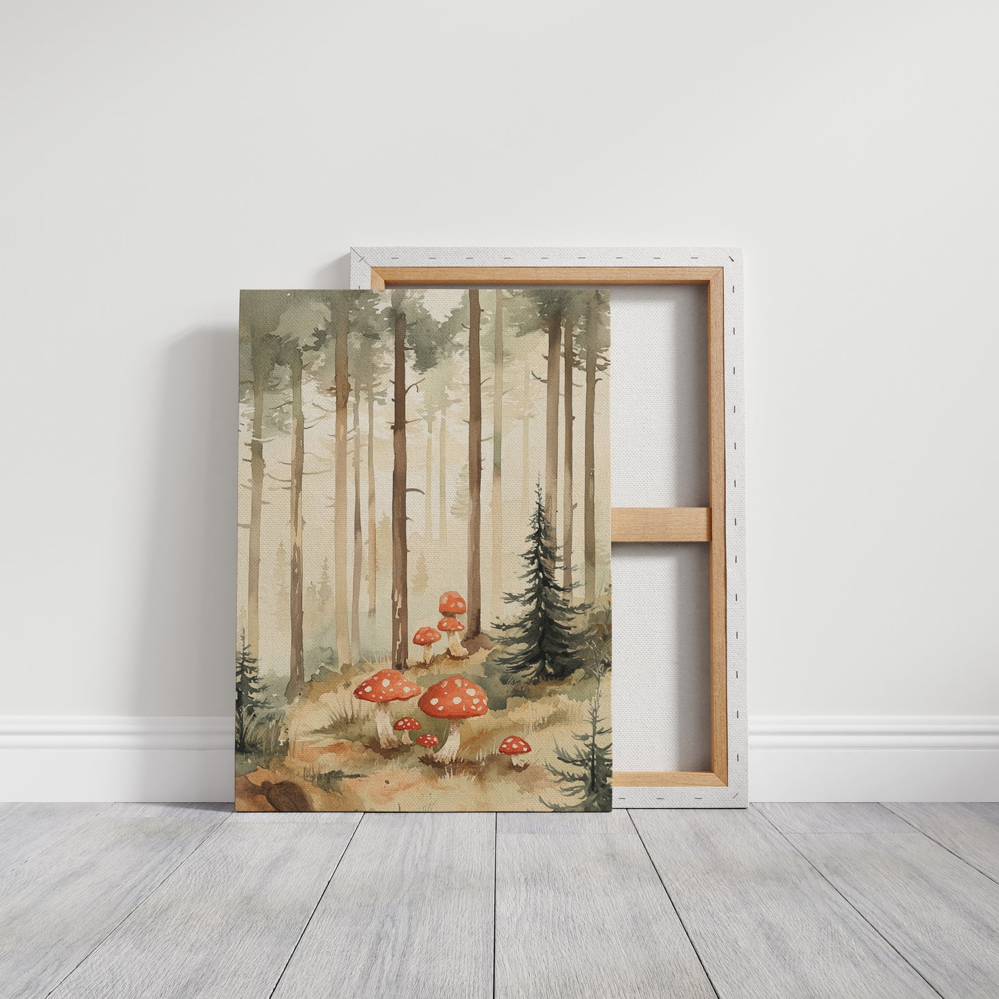 Enchanted Forest Mushroom Print - Whimsical Nature Art - Gallery Canvas image 11