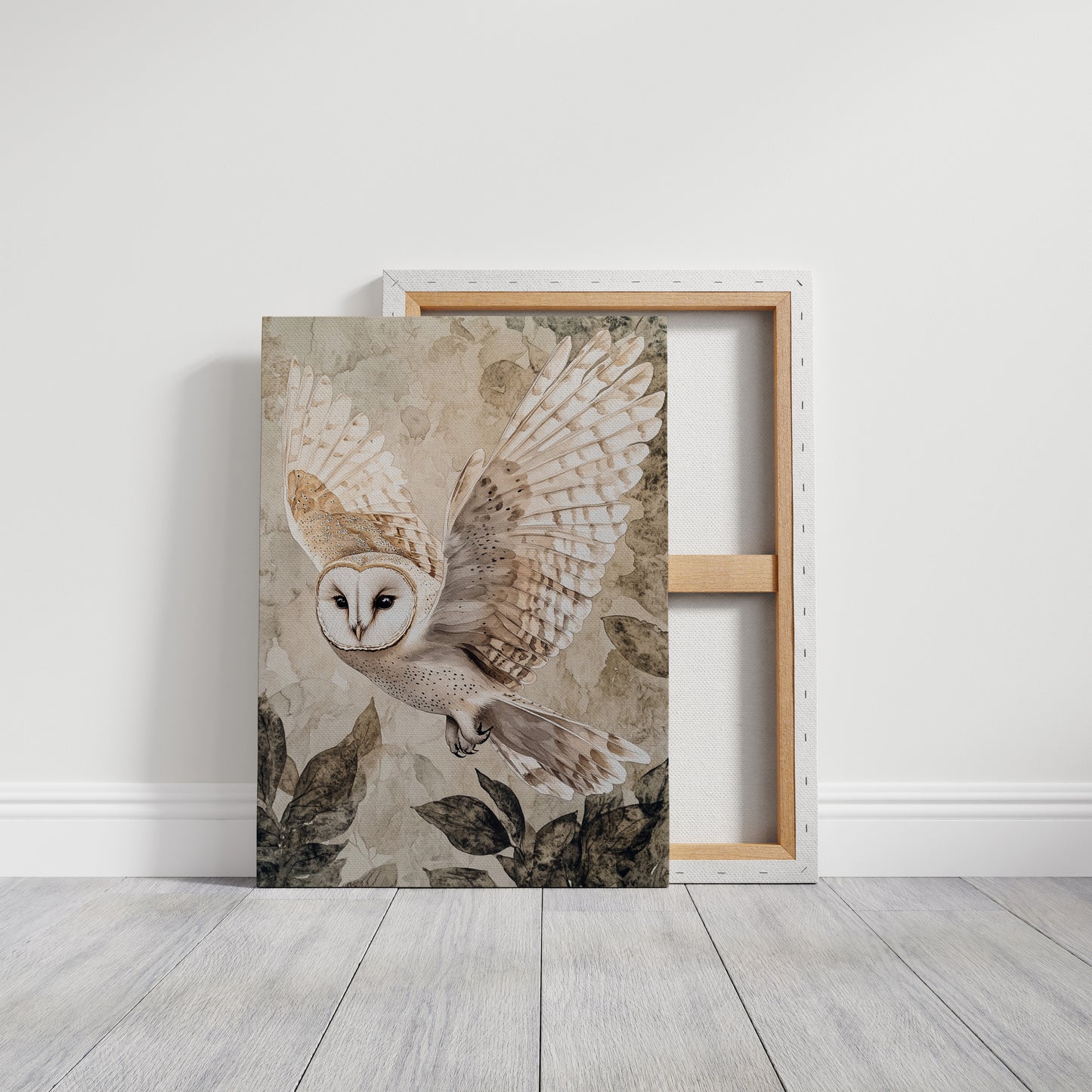 Barn Owl Watercolor Art Print - Nature Wildlife Decor - Gallery Canvas image 10