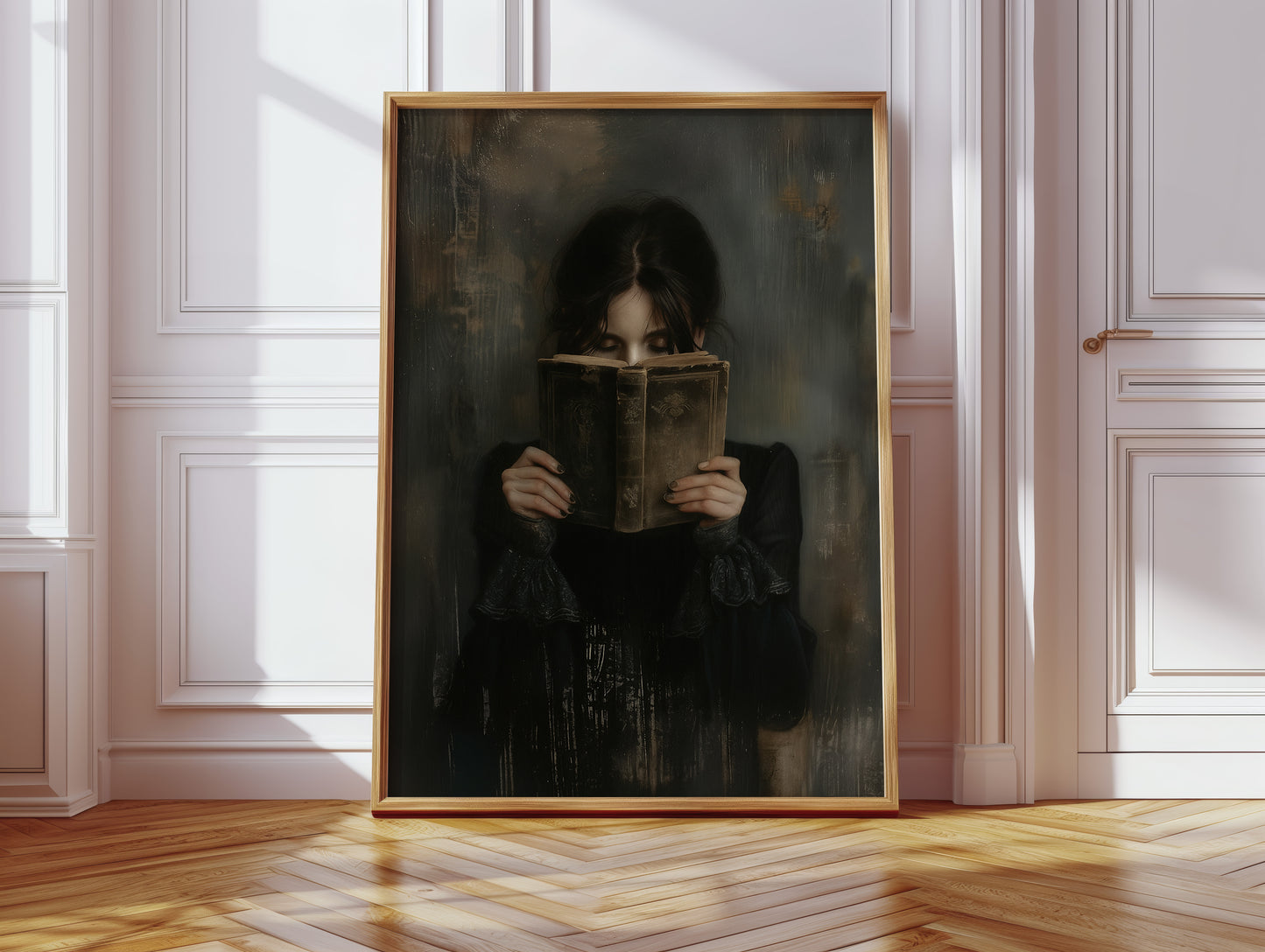 The Reader in Velvet Shadows