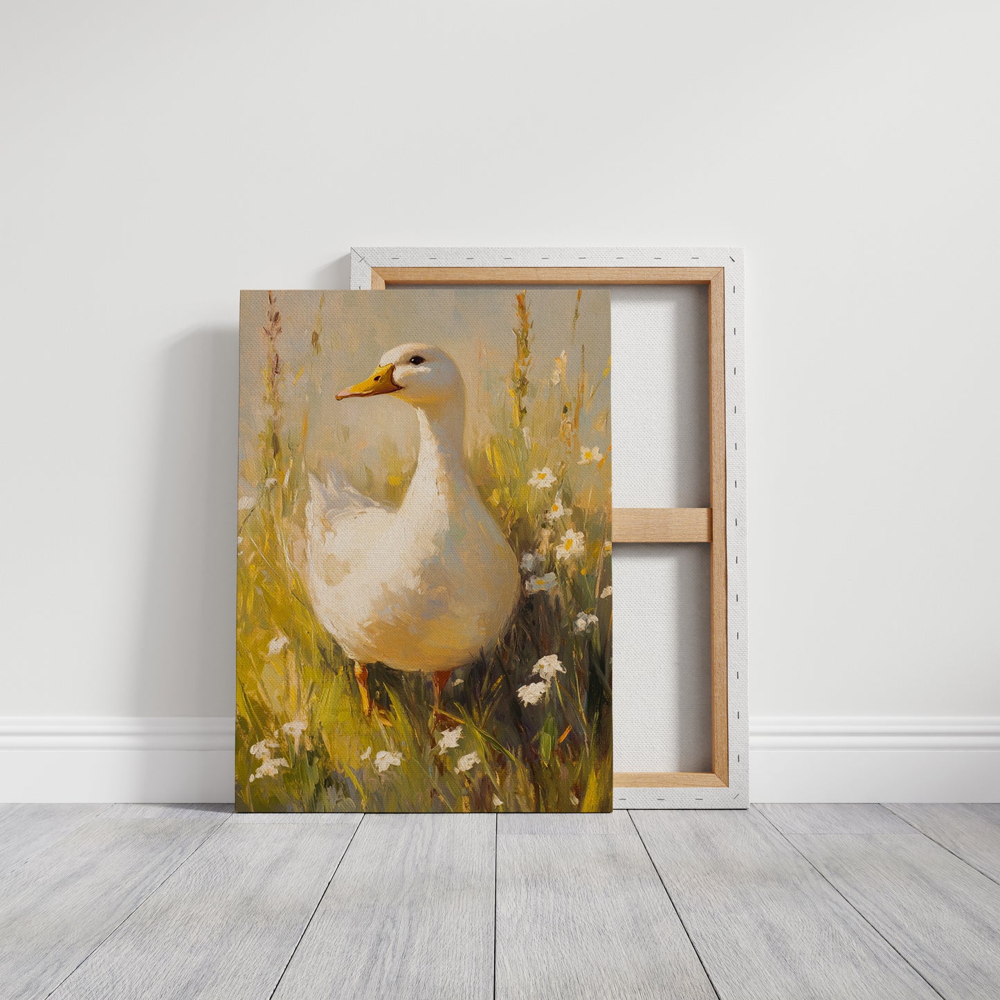 A Duck's Day Among Wildflowers