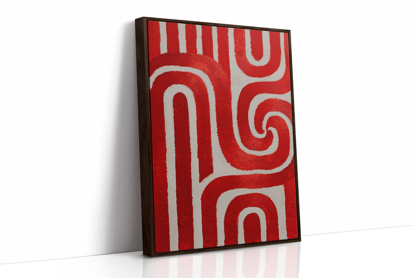 Crimson Paths Dance Through Silver