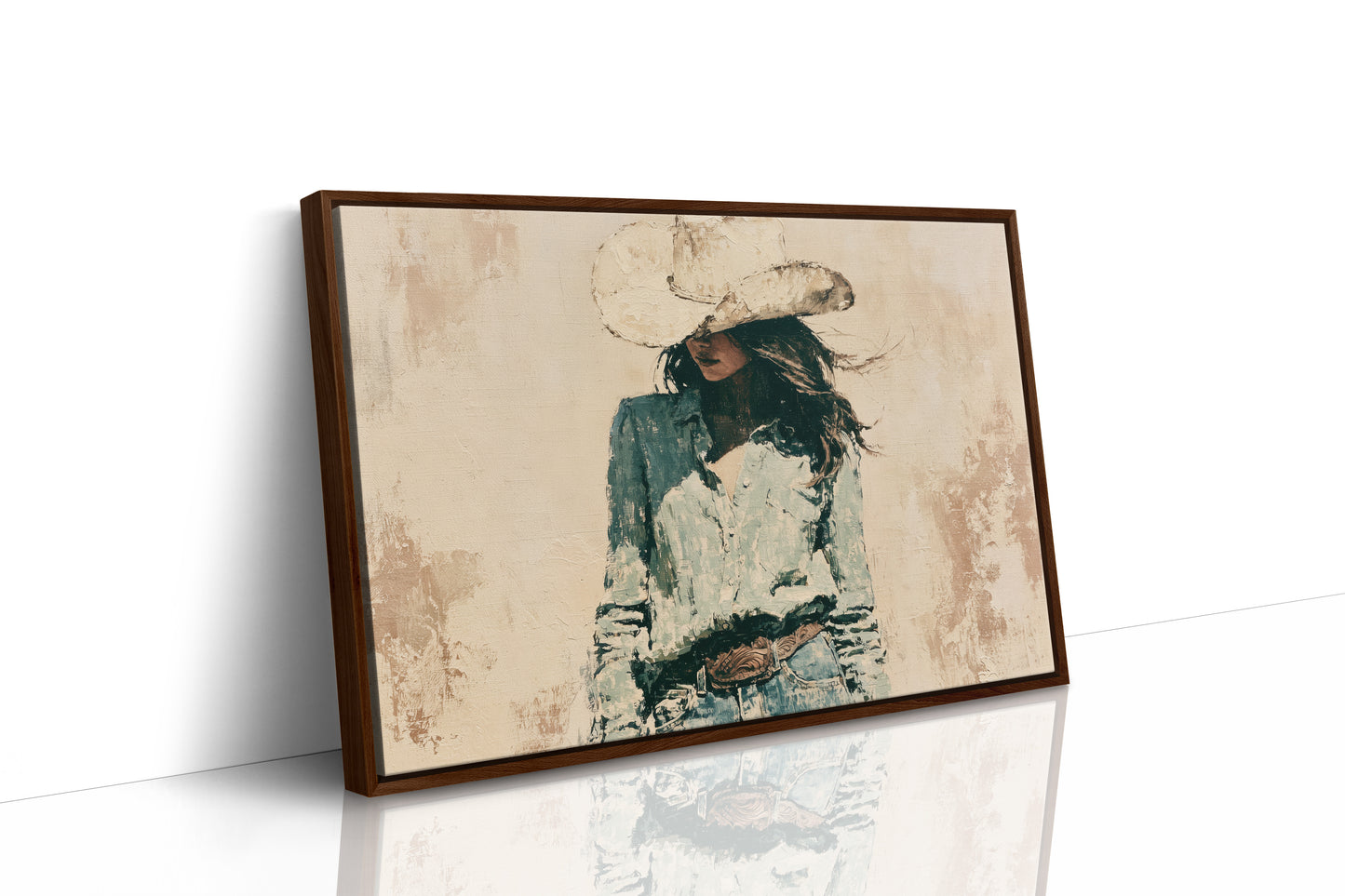 Belt Buckle, White Hat Portrait
