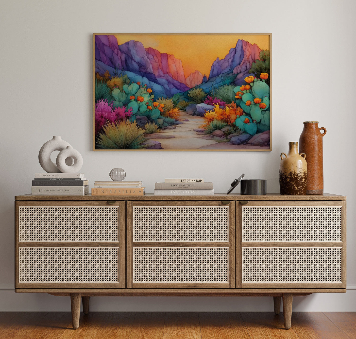 Cactus Blooms Paint Desert Rainbows