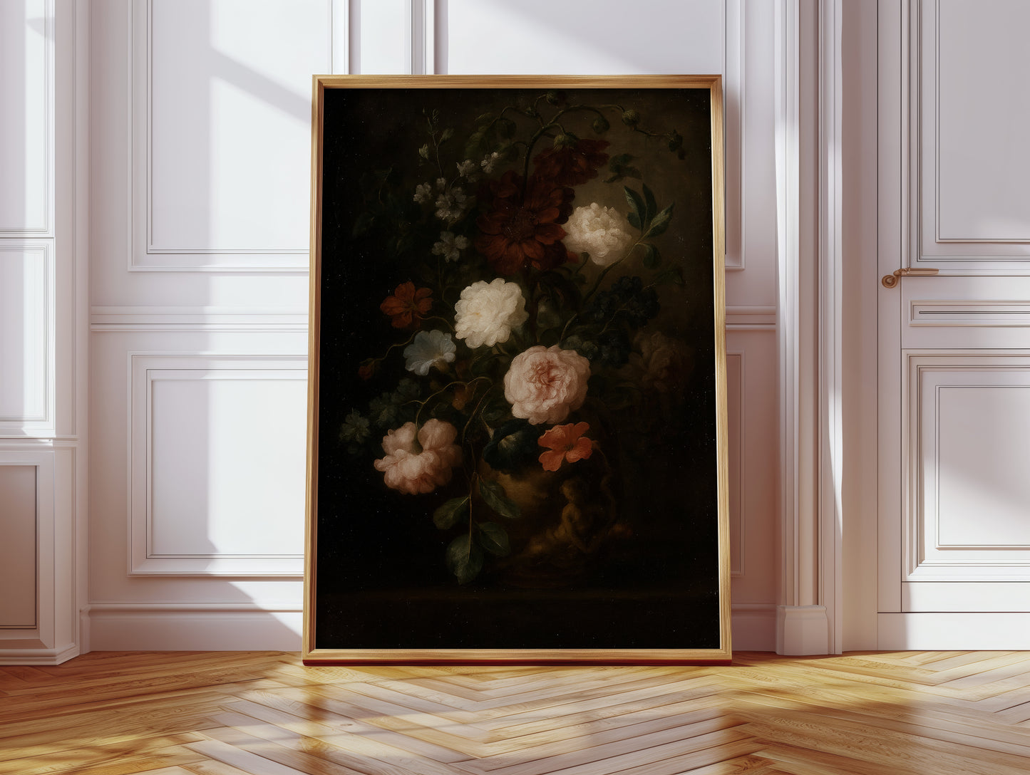 Baroque Vase of Blushing Petals