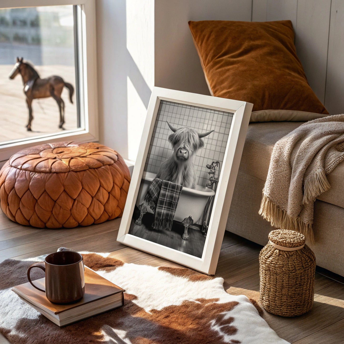 Highland Cow Takes A Luxurious Bath