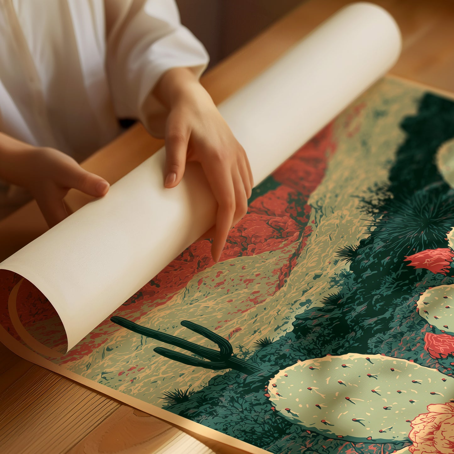 Prickly Pear in Full Bloom