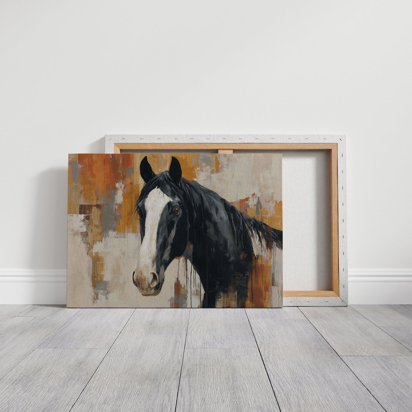 Amber Skies Behind Midnight Mane