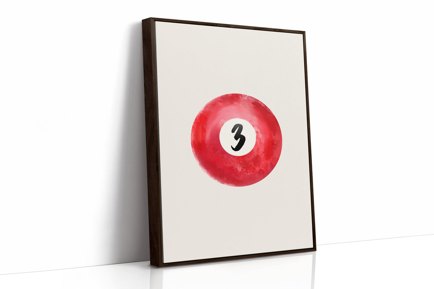 Lucky Number Three Glows Ruby