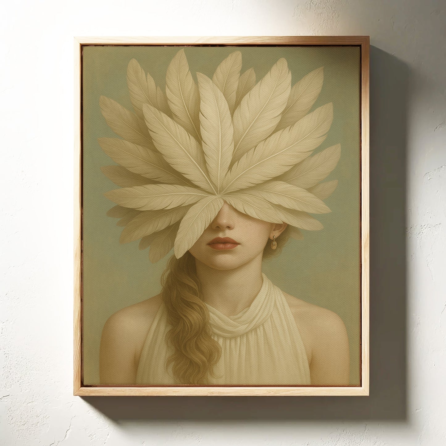 Golden Silence in Feathered Veil