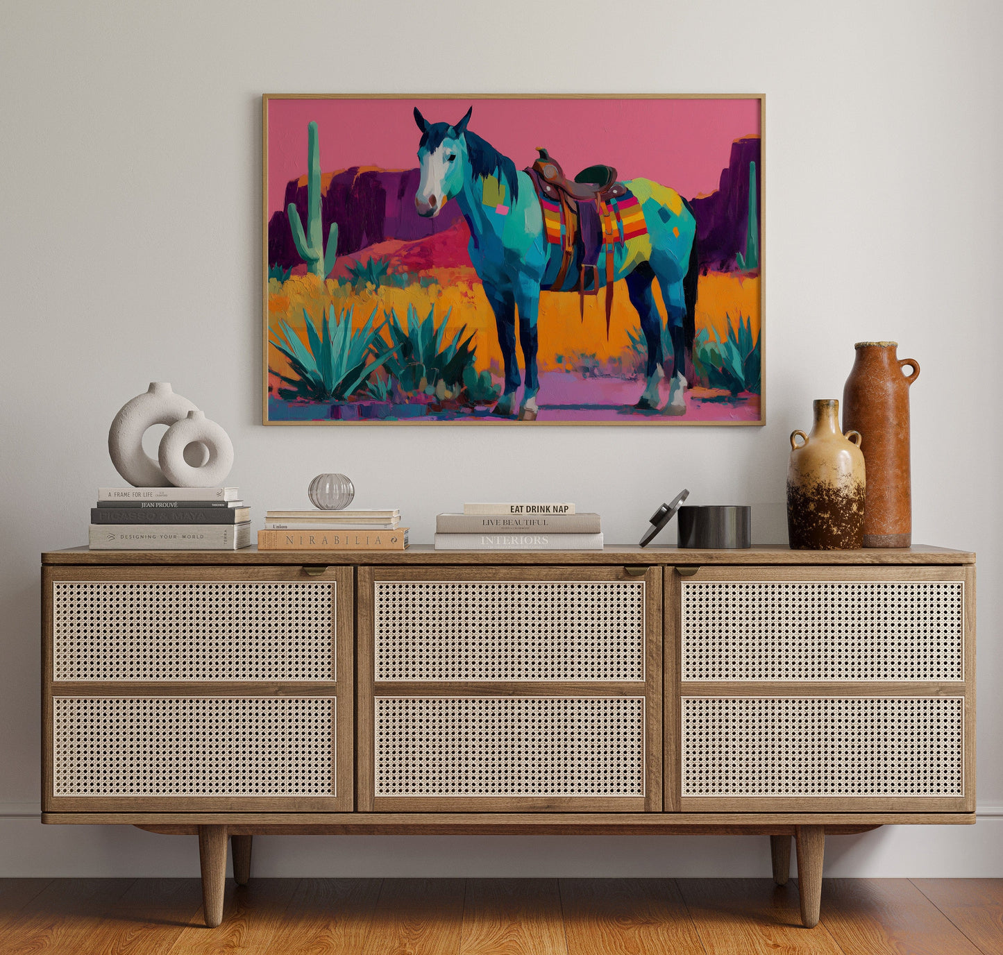 Turquoise Stallion Meets Desert Dawn